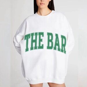 VARSITY SWEATSHIRT WHITE/GREEN - XXXL